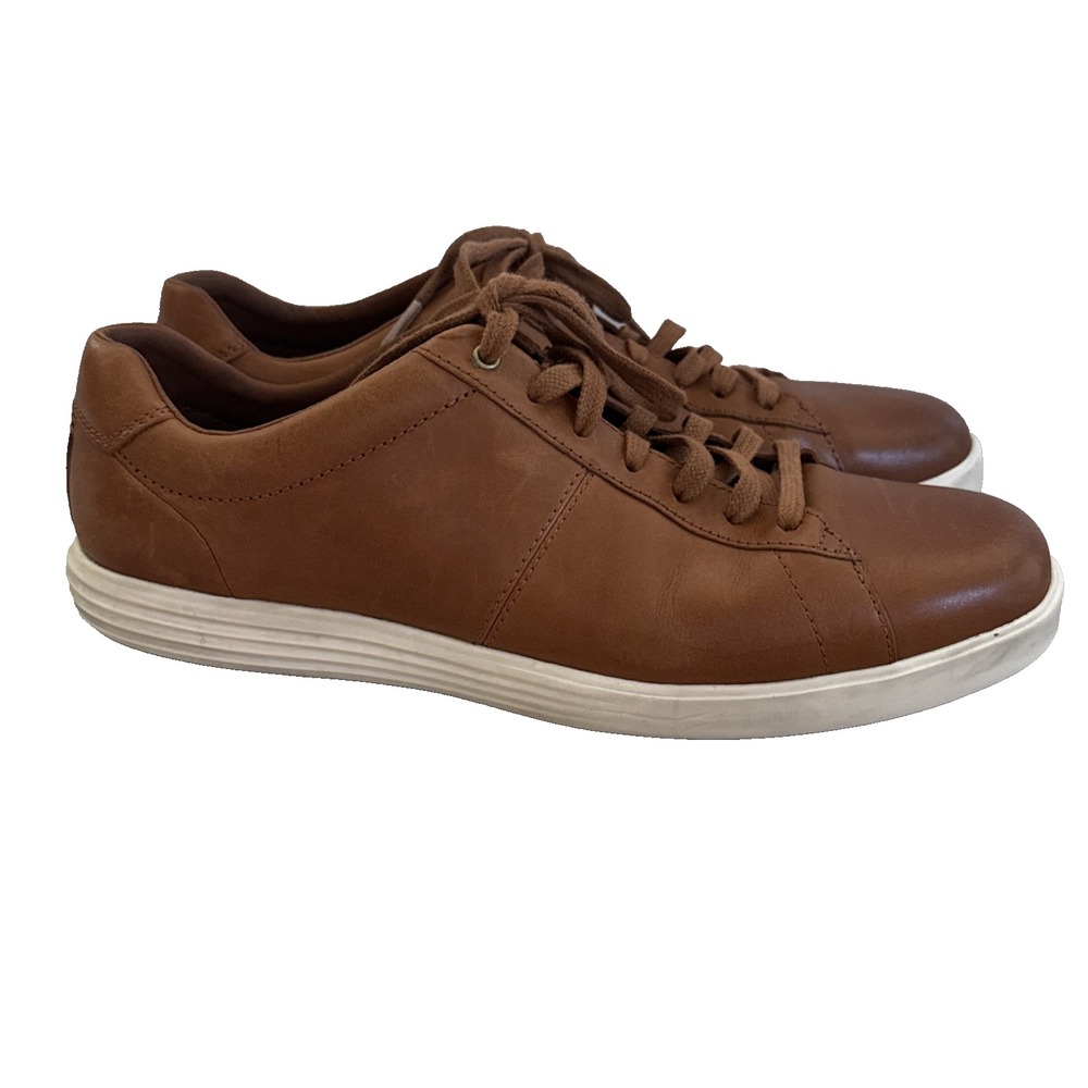 Cole Haan Leather Sneakers Mens 8M Brown Low Top Casual Dress Comfort
